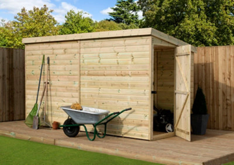 Image of Empire Sheds Empire 2200 Pent 9X3 Pressure Treated Tongue And Groove Wooden Garden Shed Door Right Side Panel (9' X 3' / 9ft X 3ft) (9X3)