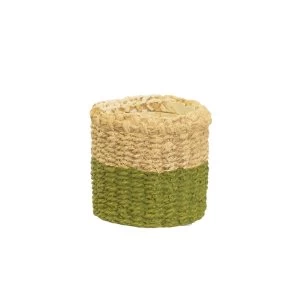 Image of Sass & Belle Mini Green Dip Cement Basket Planter
