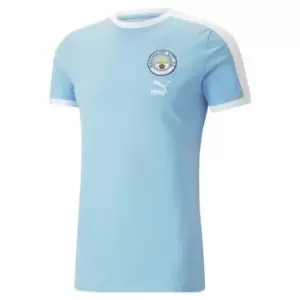 Image of Puma Manchester City T7 T-Shirt Mens - Blue
