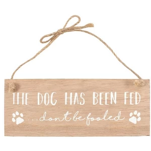 Image of The Dog has been Fed Reversible Sign