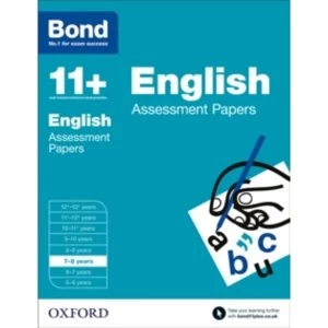 Image of Bond 11+: English: Assessment Papers: 7-8 years by Sarah Lindsay, Bond (Paperback, 2015)