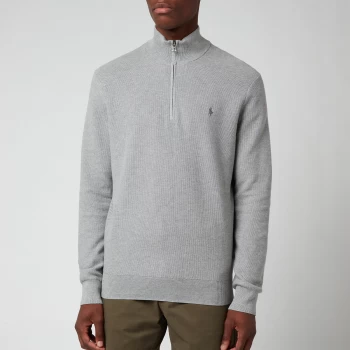 Image of Polo Ralph Lauren Mens Cotton Quarter Zip Jumper - Andover Heather - M