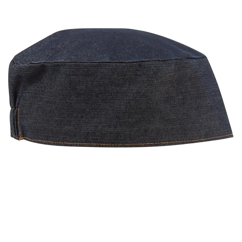 Image of Premier Womens Denim Chef Skull Cap in Indigo Indigo Female One Size