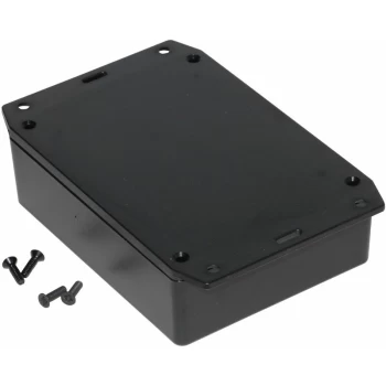Image of 1591XXGFLBK FRABS Enclosure Flanged Lid 121 x 94 x 33mm Black - Hammond