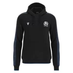 Image of Macron Scotland Rugby Hoodie 2023 2024 Adults - Black