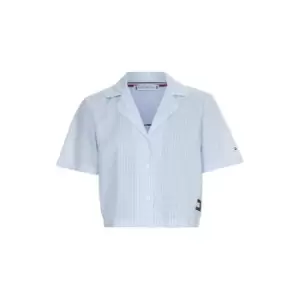 Image of Tommy Bodywear Ss Pj Gingham Shirt - Blue