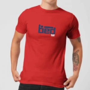 Image of Plain Lazy BED Mens T-Shirt - Red - S