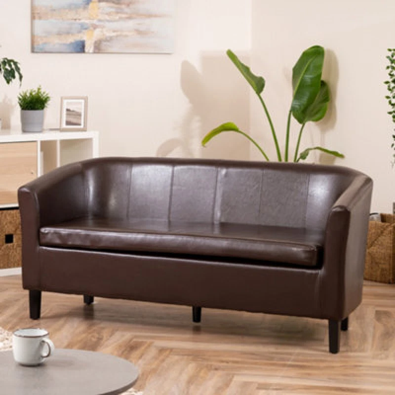 Image of Artemis Home Meriden 3 Seat Tub Sofa in Brown Brown Unisex