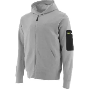 Image of Caterpillar Mens Loopback Full Zip Hoodie Grey M
