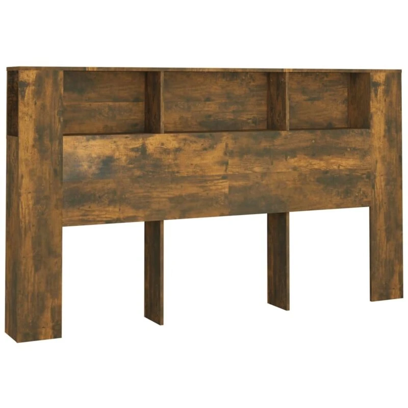 Image of VIDAXL Headboard Cabinet Smoked Oak 180x18.5x104.5cm Vidaxl 8720286969007