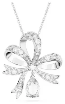 Image of Swarovski 5647561 Volta Pendant Bow, Large, White, Rhodium Jewellery