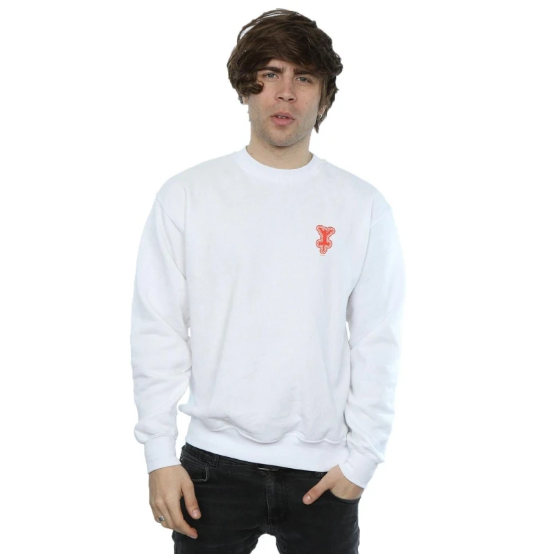 Image of Disney Men Winnie The Pooh Tigger Chest Sweatshirt in White Size: 3X-Large White XXXL Male 5057864417555