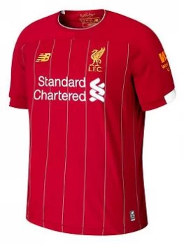 Image of New Balance New Balance Liverpool Fc Mens 19/20 Home Short Sleeved Shirt, Red, Size S, Men
