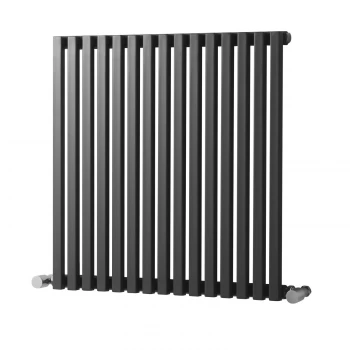 Image of Towelrads Oxfordshire Horizontal Ladder Towel Rail Radiator - Gun Metal 600x590