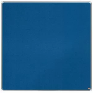 Image of Nobo Premium Plus Blue Felt Notice Board 1200x1200mm