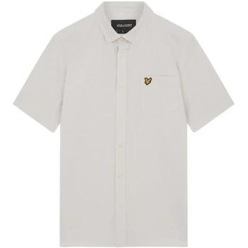 Image of Lyle and Scott Short Sleeve Oxford Shirt - White