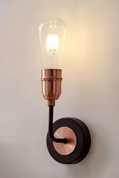 Image of Single Wall Light E27/ES Bulb Cap On/Off Switch