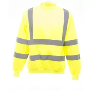 Image of Yoko Unisex Hi-Vis Heavyweight Sweatshirt (2XL) (Hi-Vis Yellow) - Hi-Vis Yellow