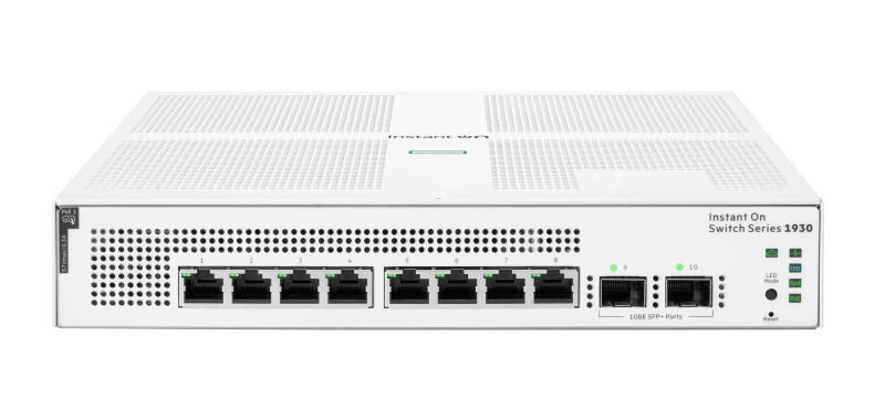 Image of HP Enterprise HPE Aruba Networking Networking Instant On Switch 8p Gigabit CL4 PoE 2p SFP 124W 1930 JL681A