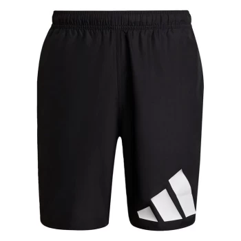Image of adidas Classic-Length Logo Swim Shorts Mens - Black