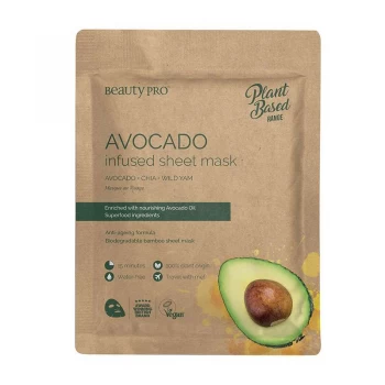 Image of BeautyPro Plant Based Avocado Hydrating Face Sheet Mask
