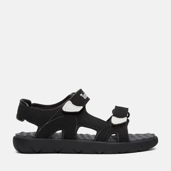 Image of Timberland Perkins Row 2-strap Sandal For Junior In Black Kids, Size 4
