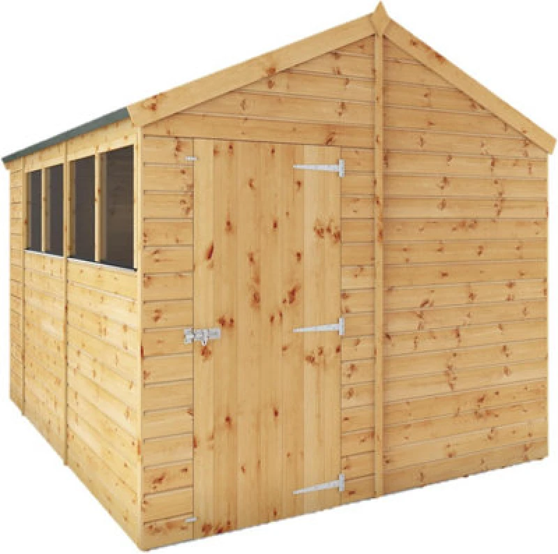 Image of Mercia Mercia Shiplap 4 Glazed Windows Apex Shed - 10 x 8ft