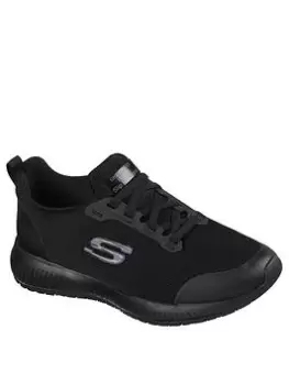Image of Skechers Squad SR Workwear Slip Resistant Trainers - Black, Size 7, Women