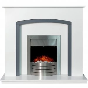 Image of Adam Tuscany Electric Fire Suite with Comet - White