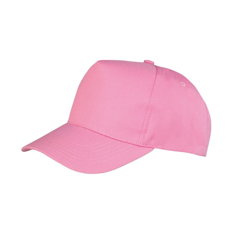 Image of Result Result Men Boston 5 Panel Polycotton Baseball Cap in Pink Pink One Size Male 5063470734375