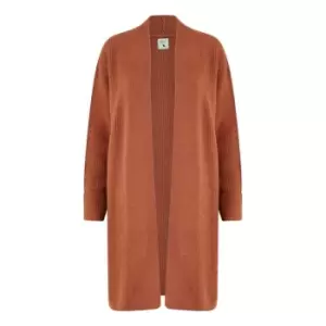 Image of Yumi Rust Knitted Long Cardigan - Red