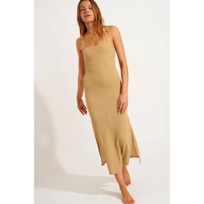 Image of banana moon Womens dress Banana Moon Amiva Goldenrib Jaune Female M