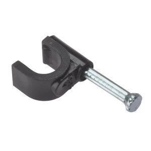 Image of ForgeFix Cable Clip Round Coax Brown 6-7mm Box 100