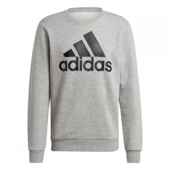 Image of adidas Essentials Big Logo Sweatshirt Mens - Medium Grey Heather / Black