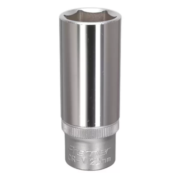 Image of Genuine SEALEY S1222D WallDrive® Socket 22mm Deep 1/2Sq Drive