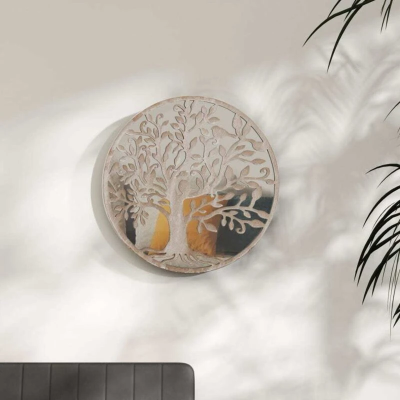 Image of VIDAXL Mirror Sand 40x2.5cm Iron Round for Indoor Use Vidaxl 8720286774557