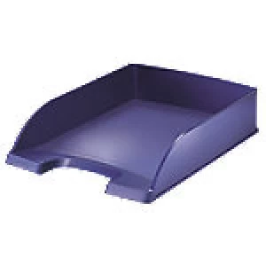 Image of Leitz Letter Tray Style Polystyrene Blue 25.5 x 35.7 x 7 cm