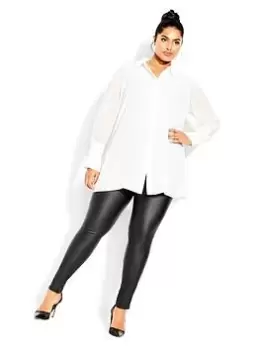 Image of City Chic Amelia Tunic - White, Size 16, Women