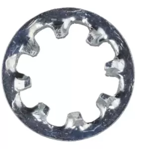 Image of R-TECH 337168 Steel Shakeproof Washers BZP M5 - Pack Of 100