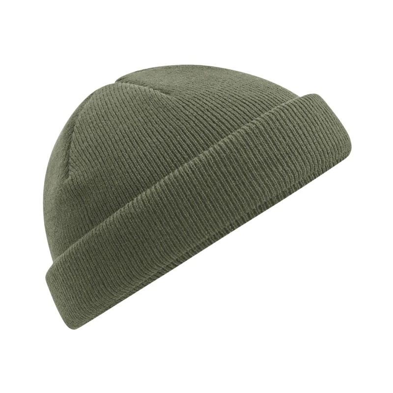 Image of Beechfield Beechfield Men Fisherman Mini Beanie in Dark Olive Dark Olive One Size Male 5059958859968