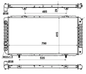 Image of NRF 52062 Engine Cooling Radiator Aluminium Brazed cooling fins