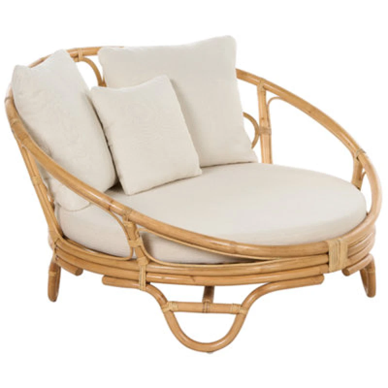 Image of Beliani Garden Daybed Rossano Rattan Natural