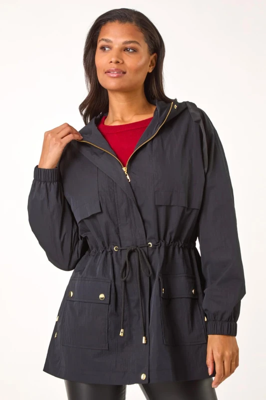 Image of Roman Shower Resistant Rain Jacket Black