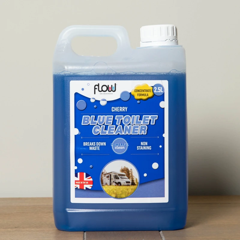 Image of 2.5 Litres Cherry Blue Toilet Waste Tank Cleaning Rinse Concentrate Fluid