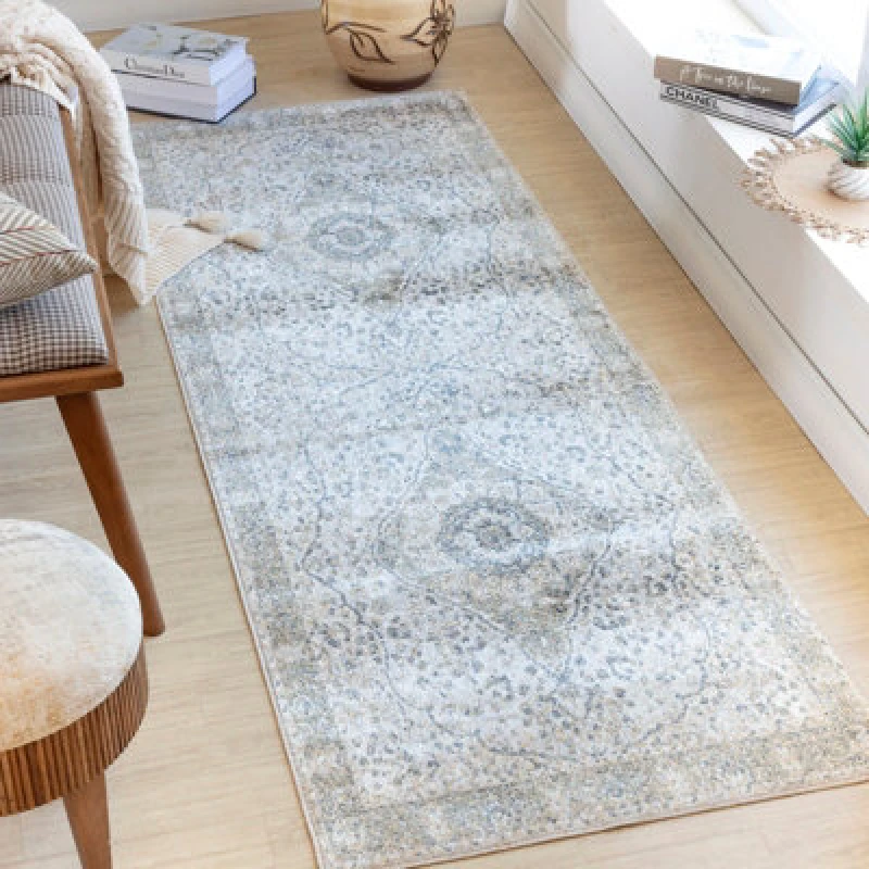 Image of Livabliss Machine Washable Oriental Boho Camel Celine Runner Rug 80 X 220 Cm - Easy Care, Non Shedding, Ideal For Hallway Or Beside The Bed