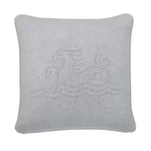 Image of Bedeck of Belfast Signature Knit Cushion 45cm x 45cm, Silver