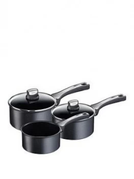 Image of Tefal Expertise 3 Piece Set: 16Cm Milkpan Plus 18Cm & 20Cm Saucepans With Lids