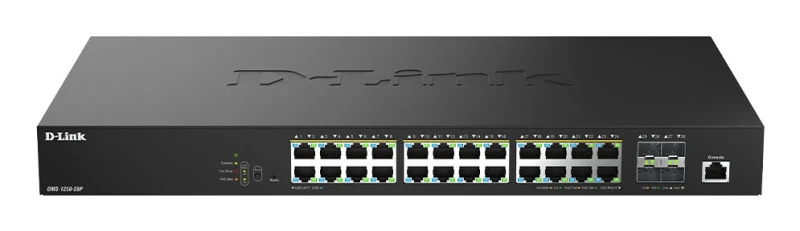 Image of D-Link D-Link 28-Port 2.5G Multi-Gigabit PoE++ Smart Managed Switch with 4 x 10G SFP+ Ports DMS-1250-28P/B