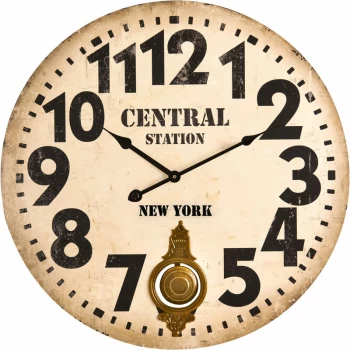 Image of Wall Clock Wooden Clocks For Living Room Numbers Kitchen Clocks Wall Contemporary Clocks For Bedrooms 58 x 5 x 58 - Premier Housewares