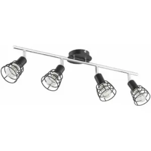 Image of Keter Cage Ceiling Spotlight Bar Black, 64cm, 4x E14